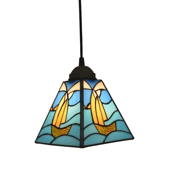 יצירתי מפרש תליון טיפאני אור בית ים תיכוני עיצוב חדר השינה חדר האוכל תלויה מנורת ויטראז תאורה
