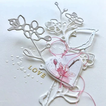 סיני חדש פריחת השזיף חיתוך מתכת מת שבלונות עבור DIY רעיונות נייר דקורטיבי הבלטה מלאכת-יד למות חתכים תבנית