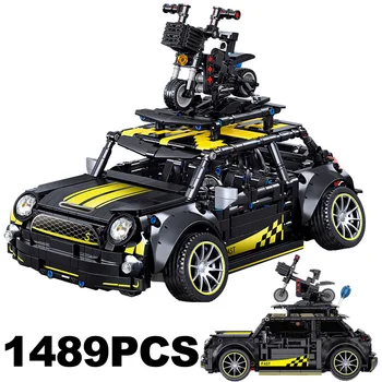 1489PCS טכניים F56 הלה רצף שונה אבני הבניין Hyperc מכונית מירוץ מהירות סופר מודל הרכב לבנים צעצוע מתנות לילדים