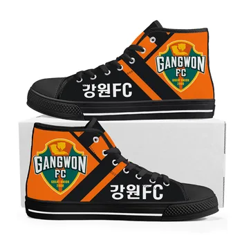 강원 גאנגוון כדורגל גבוהה Top איכות גבוהה נעלי Mens Womens נער בד נעליים מזדמנים נעליים בהזמנה אישית התאמה אישית של הנעל