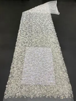 2023 חדש בועה זרע חרוז רקמה, נצנצים בד שמלת החתונה של נשים חצאית ביצועים אופנה DIY תפירה Marterial תחרה