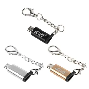 מיקרו USB (נקבה) כדי מסוג C (זכר) מתאם מחבר עם מחזיק מפתחות עמיד X3UF