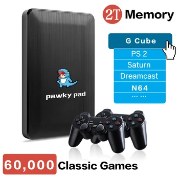 Pawky משטח רטרו משחק וידאו 4K 3D קונסולת משחק עבור ג ' י הקוביה/שבתאי/PS2/N64 45000+ משחקים Windows/MacOS 107 קלאסי סדרת המשחק