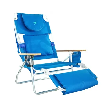 כסאות מתכווננים אלומיניום החוף הכיסא - כחול