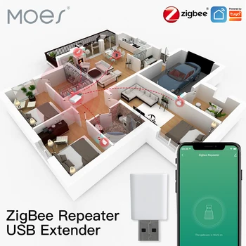 מואים Tuya ZigBee אות מהדר מגבר USB מאריך עבור מכשירים חכמים להרחיב שידור יציב 15-20מ ' בבית מודול