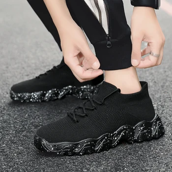 Damyuan קיץ גברים נעליים מזדמנים לנשימה חיצונית הליכה נעלי רשת נעלי FashionSock נעלי מוקסינים Zapatillas Hombre