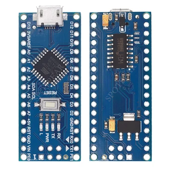 ננו עבור Arduino Nano Atmega328P Atmega168p CH340 עם bootloader תואם ננו 3.0 בקר USB הנהג 16Mhz