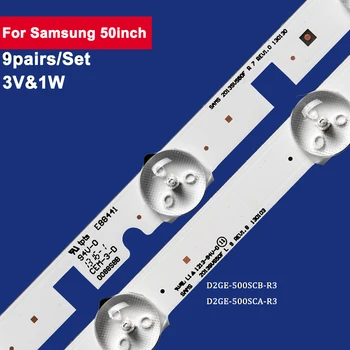 9Pairs 607mm+433mm עבור Samsung 50inch תאורת LED אחורית טלוויזיה 9+7Leds 3V&1W UN50F6400AFXZX UN50F6700AF UN50F6800AFXZC UN50F6800AFXZX