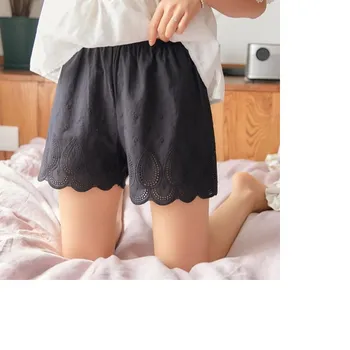 בקיץ בטיחות מכנסיים קצרים לנשים קצר רקמה כותנה תחתונים תחתונים נקבות בטוח רופף חריגים מכנסיים בתוספת גודל
