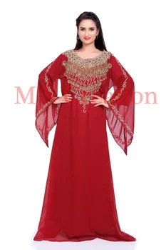 נשים מעודנות ארוך שרוולים שמלת ז ' ורז 'ט Moroccon דובאי Farasha שמלה הודית השמלה נשים 56 ס