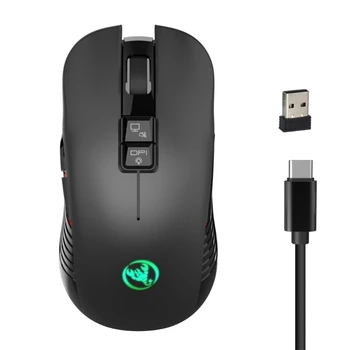 העכבר האלחוטי של 2.4 G עכבר המשחקים 3600DPI USB מקלט משחקים עכבר אופטי RGB אור העכבר על מחשב נייד מחשב גיימר
