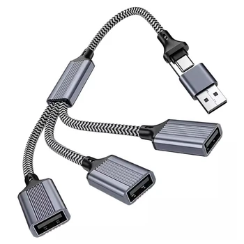 F3KE USB/סוג C זכר 2/3 USB נקבה כבל מתאם USB OTG מפצל כבל ממיר