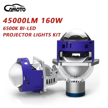CAMOTO 3.0 אינץ דו Led של מקרן עדשה הילה האור H4 H7 מטריקס פנסים גבוה נמוך קרן LED אוטומטי מנורות ערכות שדרוג