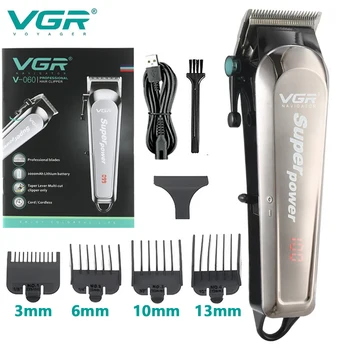 VGR קליפר שיער חשמלי שיער מכונת חיתוך מקצועית גוזם שיער אלחוטי תספורת נייד הספר קליפר לגברים V-060