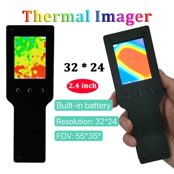 2.4 אינץ ' תרמית אינפרא אדום Imager רזולוציה 32*24 8Hz כף יד IR טמפרטורה המצלמה התרמית PCB המעגל התעשייתי כלי בדיקת