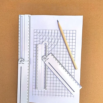 קיפול גיאומטריות ציור שליט נייד מדידה מתמטית ניסוח כלים