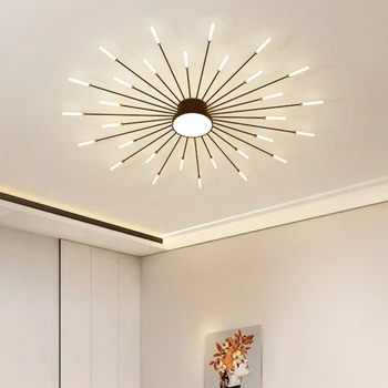 Biewalk תאורה מודרניים יוקרה שחור/זהב זיקוקים אורות התקרה פשוטה הביתה הסלון תקרת חדר השינה תאורת LED לקישוט