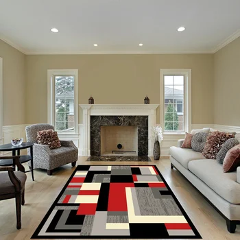 הסלון החדש השינה זוחל השטיח שטיח מודרני גיאומטרי קפה שולחן ספה כרית בטיחות החלקה עיצוב הבית מוצרי