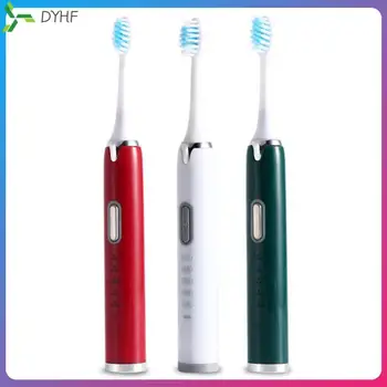 סוניק מברשת שיניים חשמלית נטענת USB עמיד למים קולי אוטומטי מברשת השיניים עם 4 ראש רך היגיינת הפה נקי TSLM1