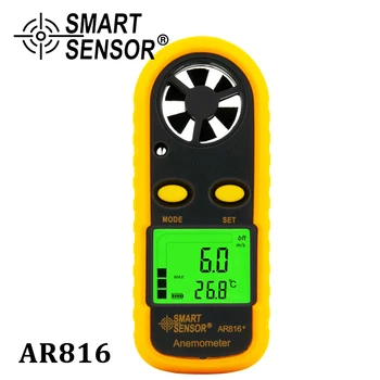 דיגיטלית, מהירות הרוח מטר Anemometer 0-30m/s טמפרטורת האוויר בוחן Anemometro מד עם LCD עם תאורה אחורית תצוגה נייד כלים