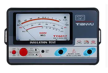 TY6017 500V בידוד התנגדות מטר,אנלוגי בידוד הבוחן,0.5-1000M.