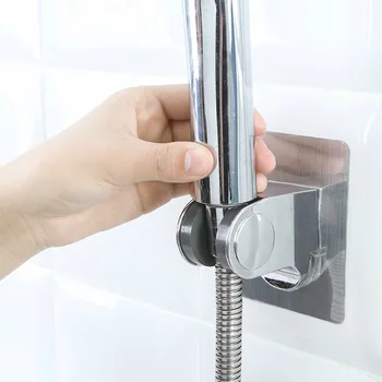 דביק כף יד מתכווננת ראש מקלחת בעל תרגיל-בחינם הטוש מתלה אגרוף חינם אמבטיה Chrome הקיר הסוגר
