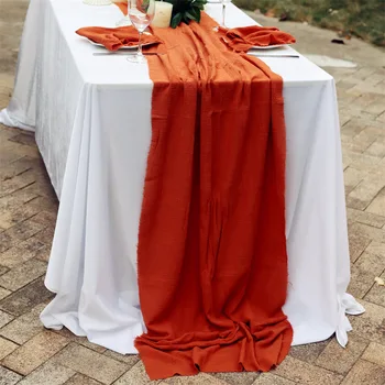 שולחן רץ מפת שולחן חתונה מסיבה אירופה רגיל צבע מפית כותנה מפיות בד פשתן
