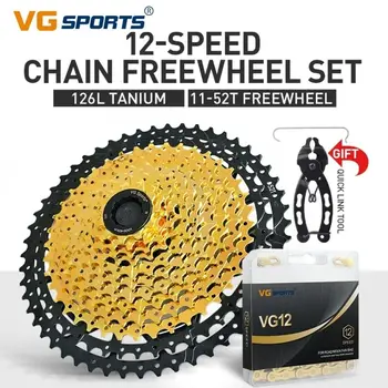 VG ספורט 12 מהירות שרשרת אופניים עוצרת אותם להגדיר האולטרה מתאים MTB אופני הרים גלגל תנופה עם הקישור כלי רכיבה על אופניים חלקים