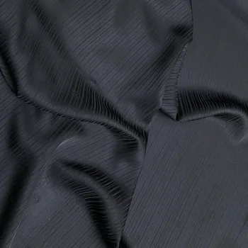 *1 1.45 מטר דמשק בד ברוקד שחור משי דיגיטלי פסים אקארד בד להכנת קיץ שמלת קימונו חומר הציפוי
