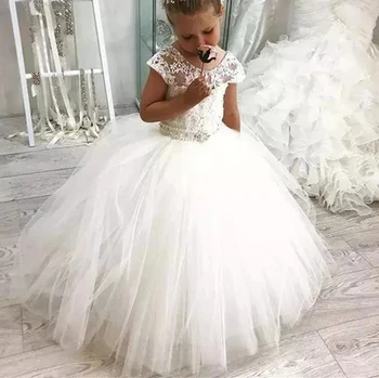 כדור שמלת ילדה פרח שמלות ג ' וניור birdesmaids החתונה הראשונה תקשורת מסיבת יום הולדת רשמי שמלת אירוע