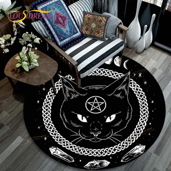 אישית שטיח עגול שטיח שטני חתול עז משופד כס אזור אתאיסט שטיח האמבטיה שטיח שחור השטיח בסלון קישוט הבית