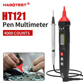 HABOTEST סוג עט דיגיטלי מודד HT121 חכם נייד Multimetro 4000 נחשב True RMS מודד הנגד-קבל הרץ הבוחן