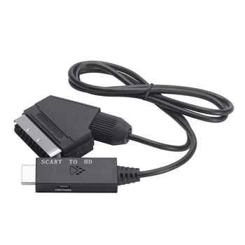 HDMI-תואם Scart מתאם 1080p60Hz/720p60Hz HDMI-התואם לפלט כבל USB אספקת מתח צריכת חשמל נמוכה