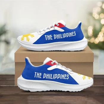 נעלי ספורט הנשי פיליפיני דגל מעצב נוח קל משקל נעלי ספיגת זעזועים תחרה עד נעלי הליכה פאטוס