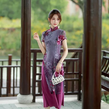 2023 באביב ובקיץ החדש Cheongsam Aodai שיפור Cheongsam נשים היומי וייטנאמי רשמית צ ' יפאו שמלה סינית לנשים