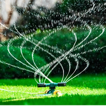 360 מעלות אוטומטית מסתובבת הקלשון הדשא ממטרה השקיה זרבובית גן הירק גן גן השקיה כלי