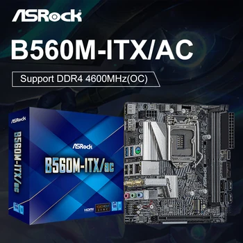 חדש ASRock B560M-ITX/ac לוח האם תומך 10/ - 11-Gen Intel CPU DDR4 64GB Mini-ITX פיגור 1200 Mainboard תמיכה 11400 11700