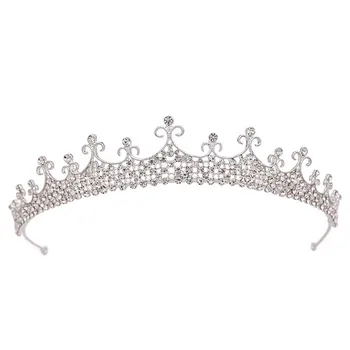 YZYmanualroom חתונה כלה נסיכה הבארוק הכתר הכובעים סרט נסיכה שיער Accesorios הגומיות