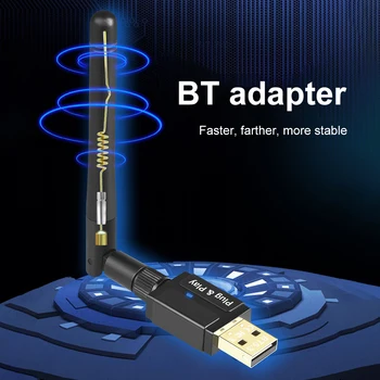 USB אלחוטי מתאם 100M ארוך טווח 3Mbps Bluetooth תואם-5.3 משדר מקלט אודיו למחשב רמקול אלחוטי עכבר