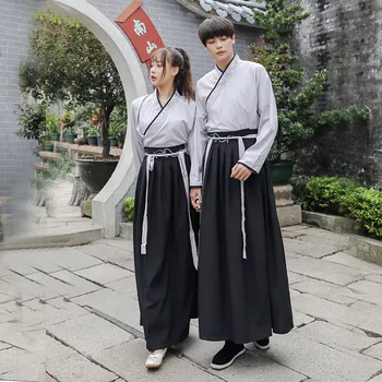 בסגנון סיני גדול עם שרוול כפול עם חזה גברים ונשים הזוג קבעו עם הסיני האן אלמנטים מסורתיים Hanfu