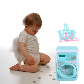 מכונת כביסה דגם מילוי מים צעצוע סימולציה מכונת כביסה צעצועים מיני חשמלי מכונת כביסה מיני רהיטים
