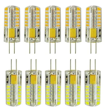 10Pcs / הרבה מיני G4 דו סיכת בסיס נורת LED 12V 220V AC DC 3w להחליף 30w מנורת הלוגן אור נברשת הנורה