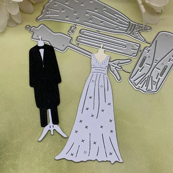 שמלת החתונה DIY מלאכה חיתוך מתכת למות חוברת גזירי עיתונים והדבקות נייר מובלט כרטיס אלבום מלאכה תבנית סטנסיל מת
