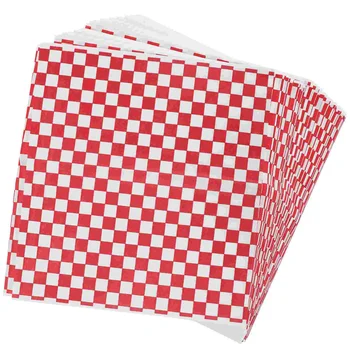 100 גיליונות מאפייה רקמות גיליונות בורגר קרמל עטיפות Greaseproof נייר גבינה מזון ניירות אריזה