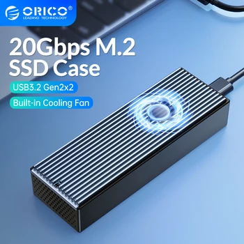 ORICO LSDT 20Gbps. מ. 2 NVME SSD התיק עם Built-in מאוורר קירור עבור M. 2 NVME 2230 2242 2260 2280 SSD Type-C M2 NVME SSD המתחם
