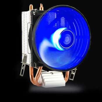 CPU Cooler Master 2 טהורה חום נחושת-צינורות מאוורר עם אור כחול להקפיא מגדל קירור מערכת עם PWM אוהדים W8ED