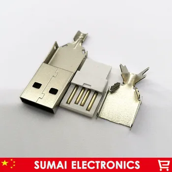 50 סטים USB מחבר 4Pin זכר 3/סט,מיני-USB 3 ב-1