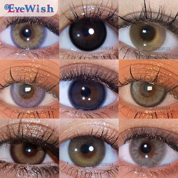 EYEWISH-1Pair 10Tone עדשות צבעוניות עדשות מגע צבע עיניים יופי קלאסי צבע עיניים עדשה שנתי להשתמש עבור קוצר ראייה (מלבד 0)
