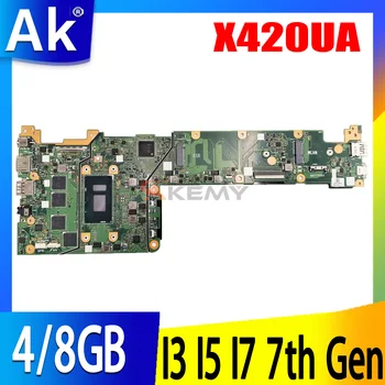 הלוח האם ASUS Vivobook X420UA X420U F420UA A420UA F420U A420U Y406UA Y406U לוח אם מחשב נייד I3 I5 I7 7th Gen 4GB/8GB